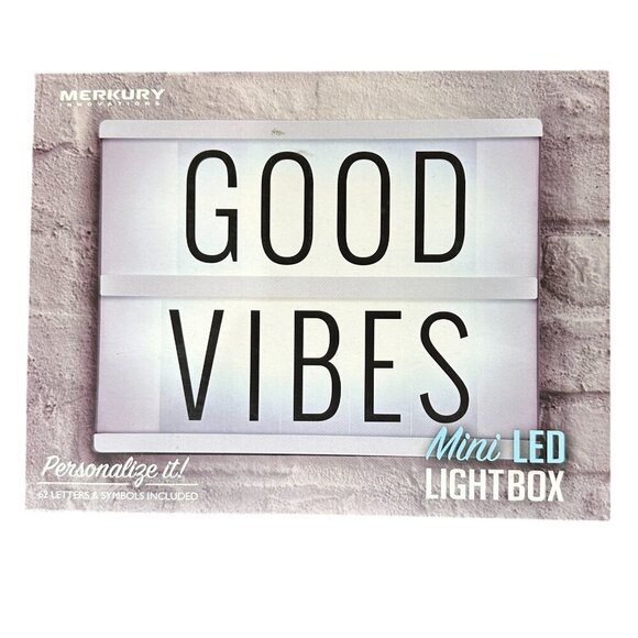 NWT NIB Merkury Innovations Mini LED Light Box with 62 Letters & Symbols - Picture 1 of 9